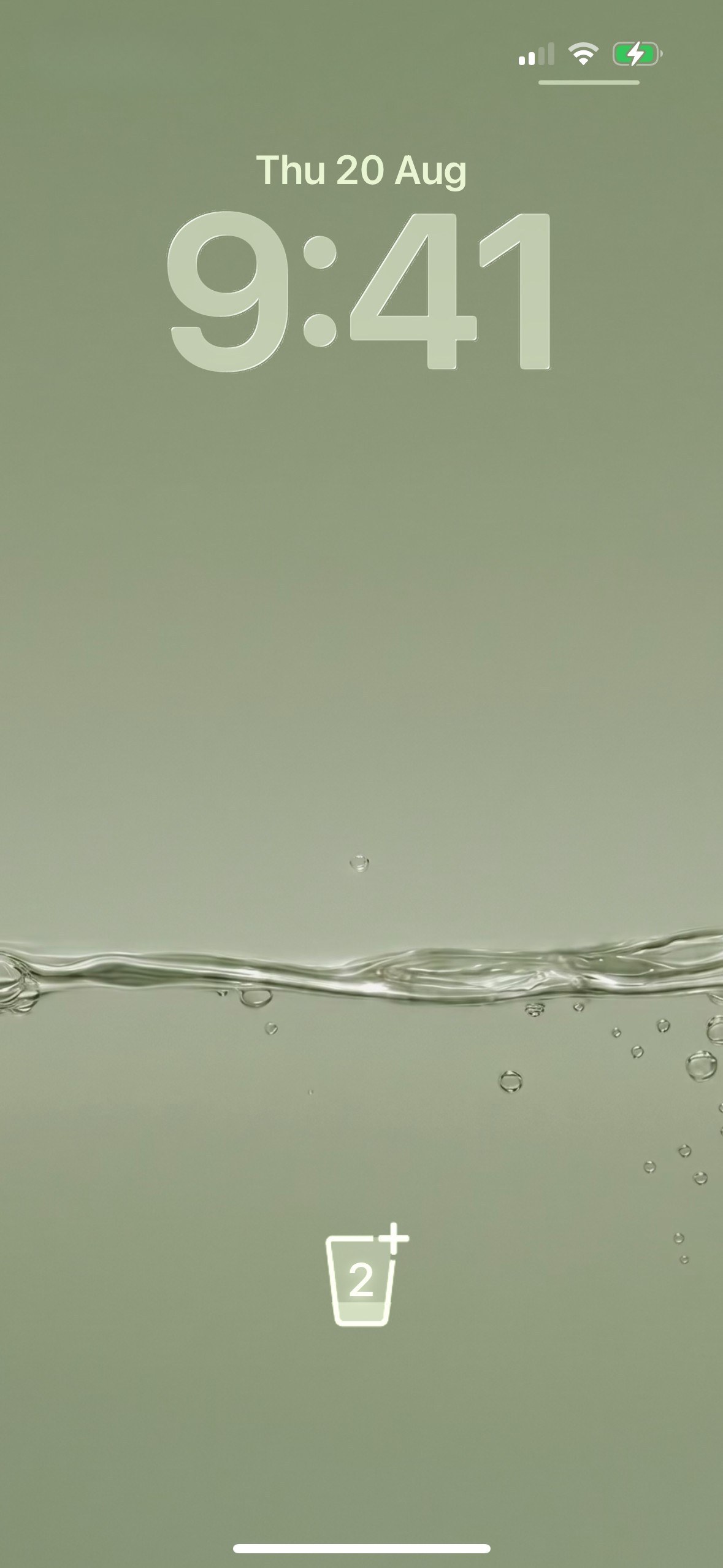 Hydratica Lock Screen widget